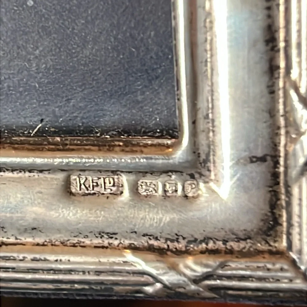 Keyford of London KFL Sterling Silver Art Noveau Style Photo Frame Velvet Back